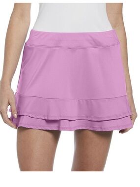 Grand Slam Pink Preppy Blokette Essential Double Flounce Skort